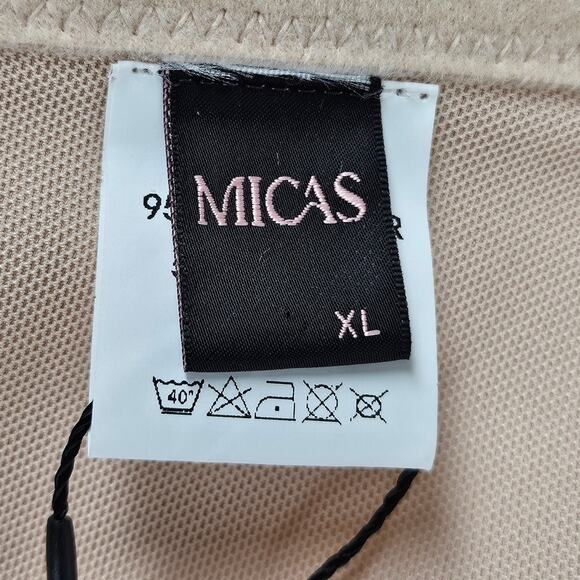 MICAS CURVE WOMEN'S BEIGE NUDE Solid Bustier Corset Top - SIZE X-LARGE (XL) - Picture 8 of 9